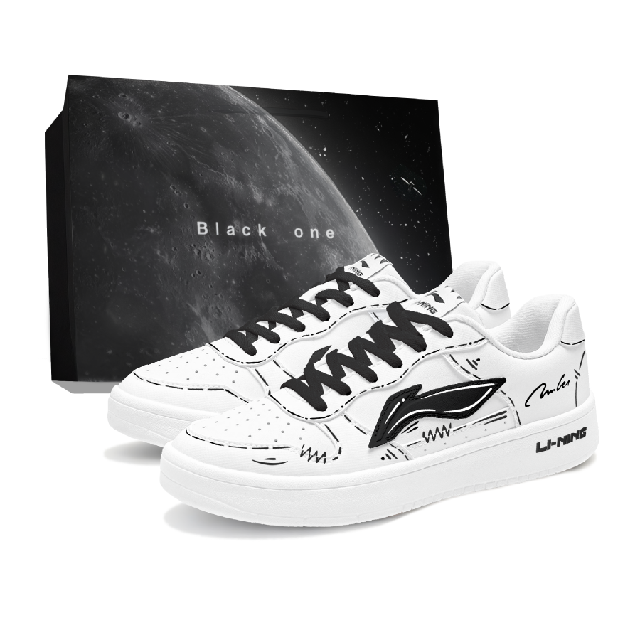 Li-Ning Li Ning Floating Boat Skateboard Shoes Men's Low Top Black/White/Gray