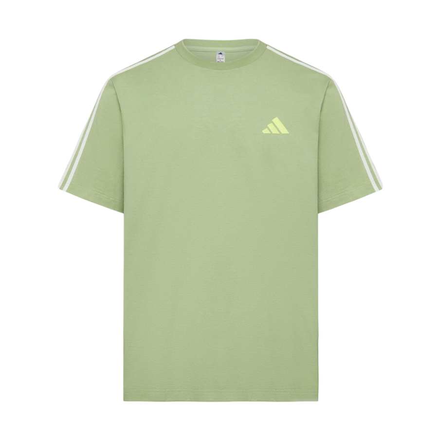 Adidas Adidas T Shirts Men's Mystic Yellow Green Crew Neck Moderate