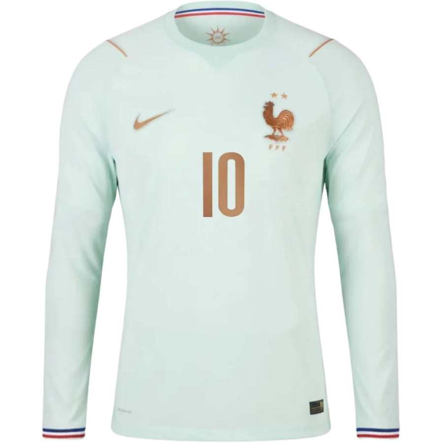 Nike Nike France National Team Soccer Jerseys Men's Turquoise Crew Neck Moderate