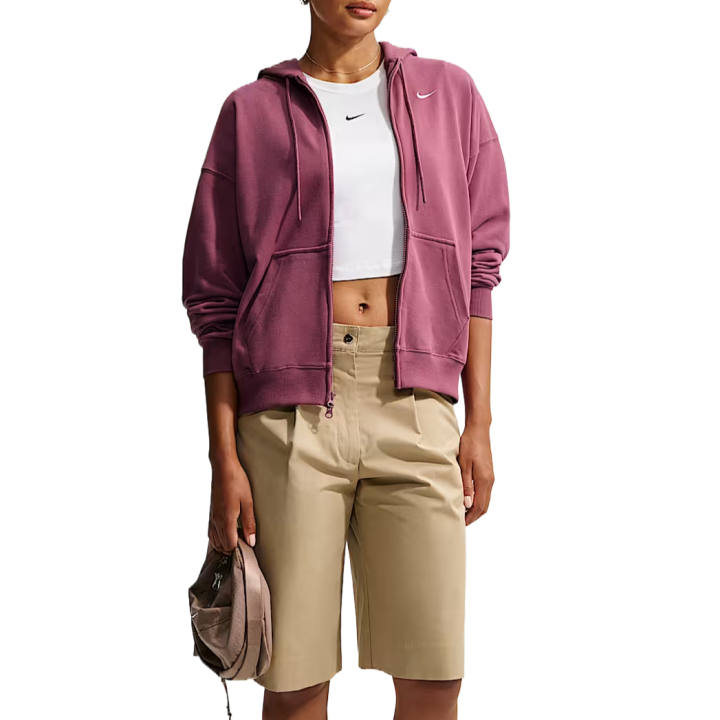 Nike Nike Sweatshirts Women's Pink Mist/Sail White Hooded Non Detachable Moderate