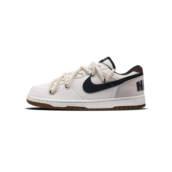 Nike Nike Big Skateboard Shoes Unisex Low Top Ecru Black Brown Multicolor