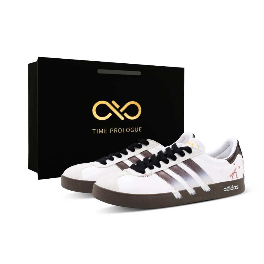 Adidas Adidas VL COURT 2.0 German Army Trainers Unisex Low Top White/Brown