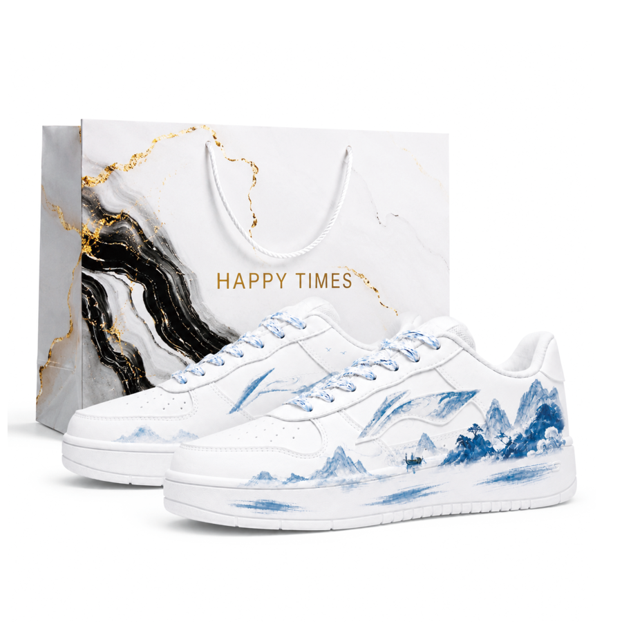 Li-Ning Li Ning Floating Boat Skateboard Shoes Men's Low Top Blue With White Lettering