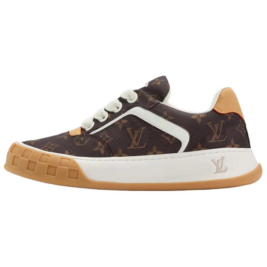 LOUIS VUITTON Tilted Skateboard Shoes Unisex Low Top Umber