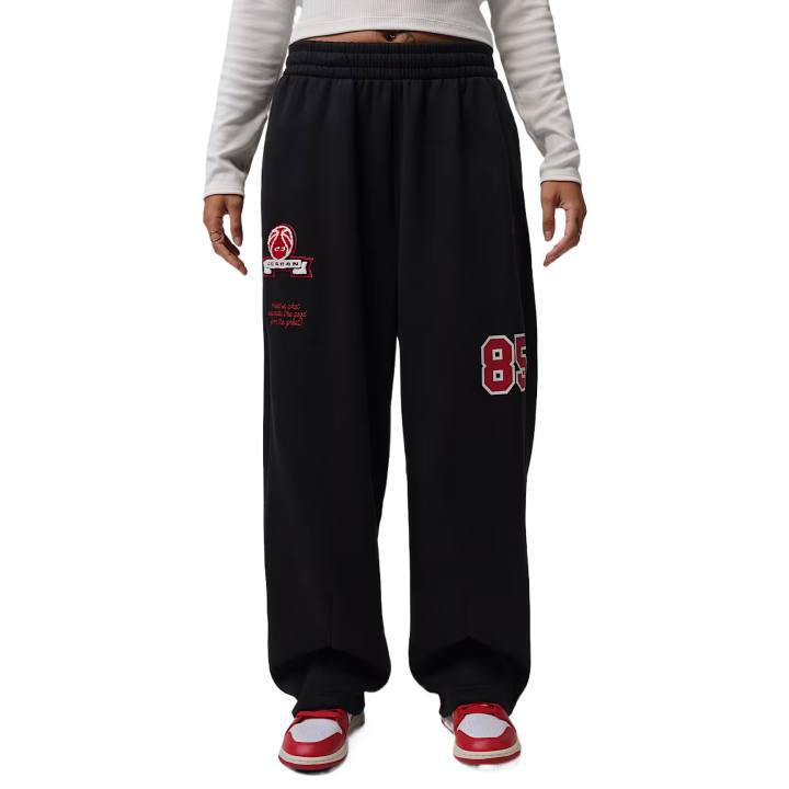 Jordan Jordan Brooklyn Fleece Knitted Sweatpants Women's Black/Gym Red Moderate