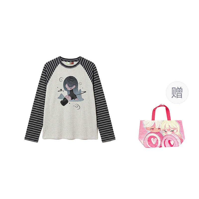 NSTNEW START T Shirts Women's White & Black Crew Neck