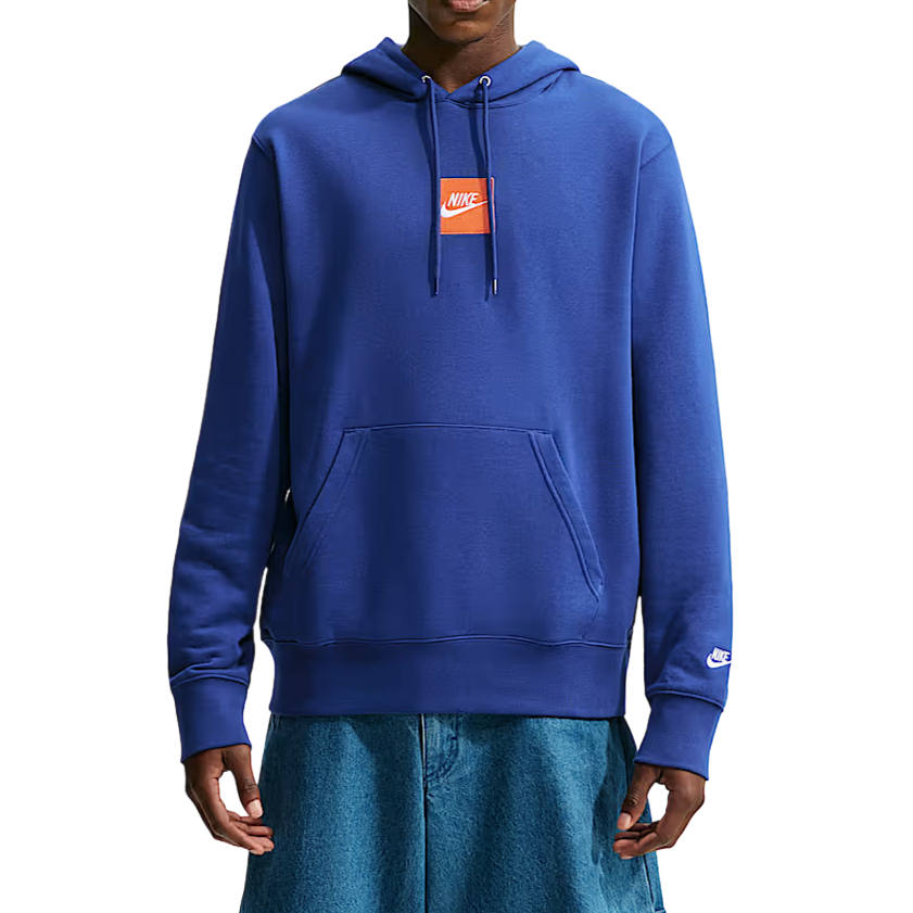 Nike Nike Sportswear Club Sweatshirts Men's Dark Royal Blue/Dark Royal Blue/White Hooded Non Detachable Moderate