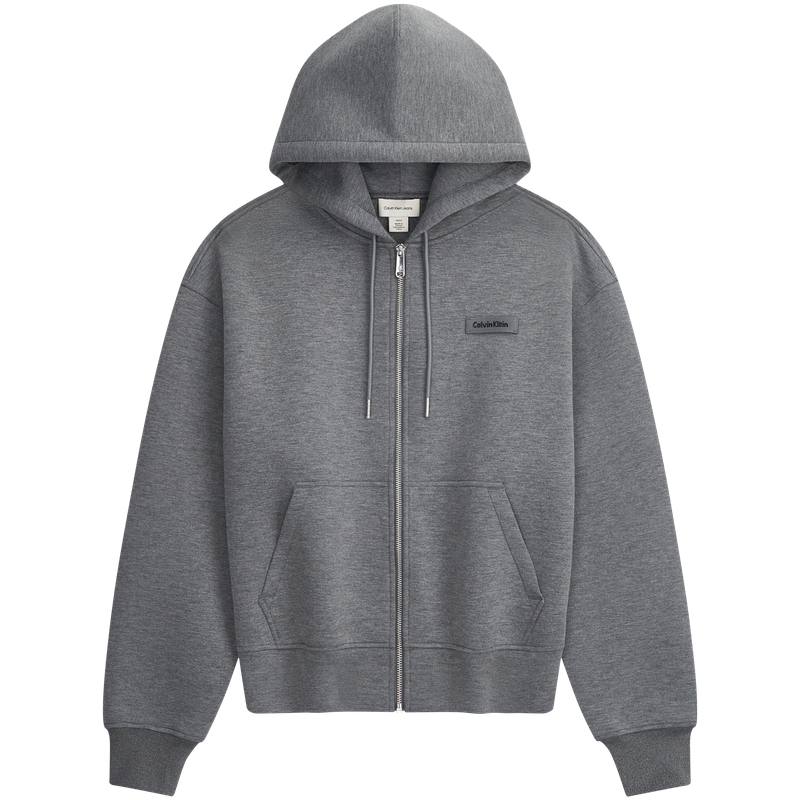 Calvin Klein Sweatshirts Women's P7E Hero Gray Hooded Non Detachable Moderate