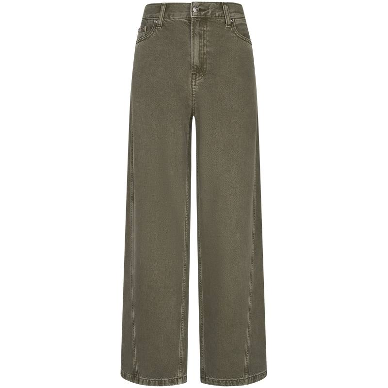 Calvin Klein Jeans Women's 4AW Grass Gray Green Moderate Wide Leg Pants
