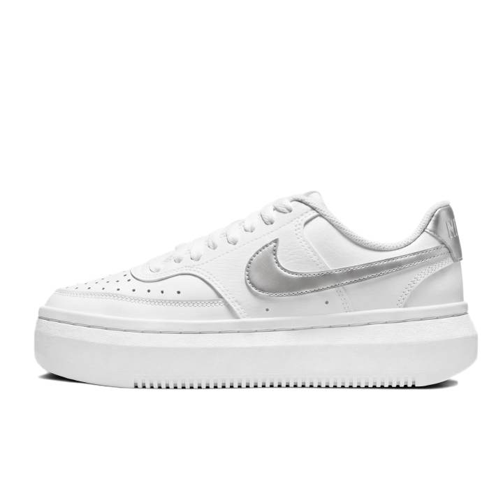 Nike Nike Court Vision 1 Skateboard Shoes Unisex Low Top White Silver Color Block
