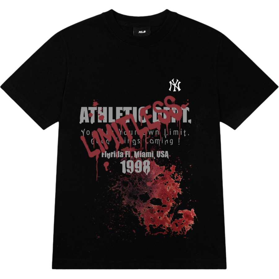 MLB MLB T Shirts Unisex Black Crew Neck Moderate Straight Fit