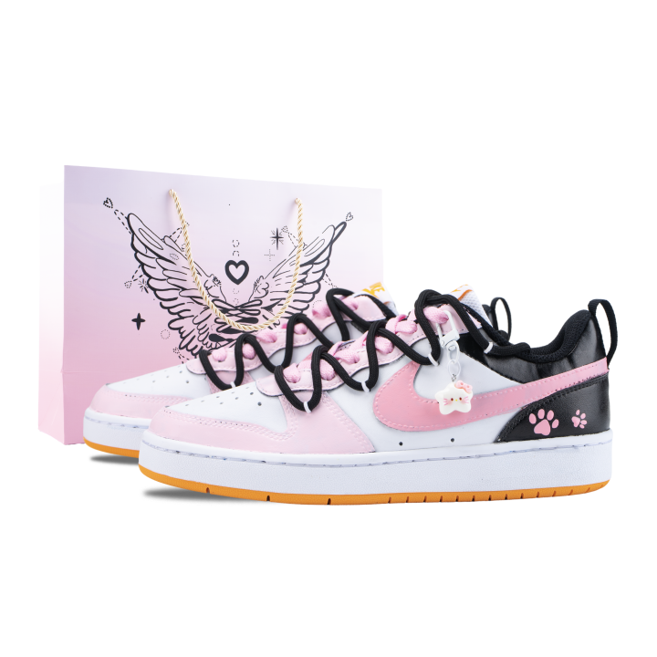 Nike Nike Court Borough Skateboard Shoes Unisex Low Top Black/Pink