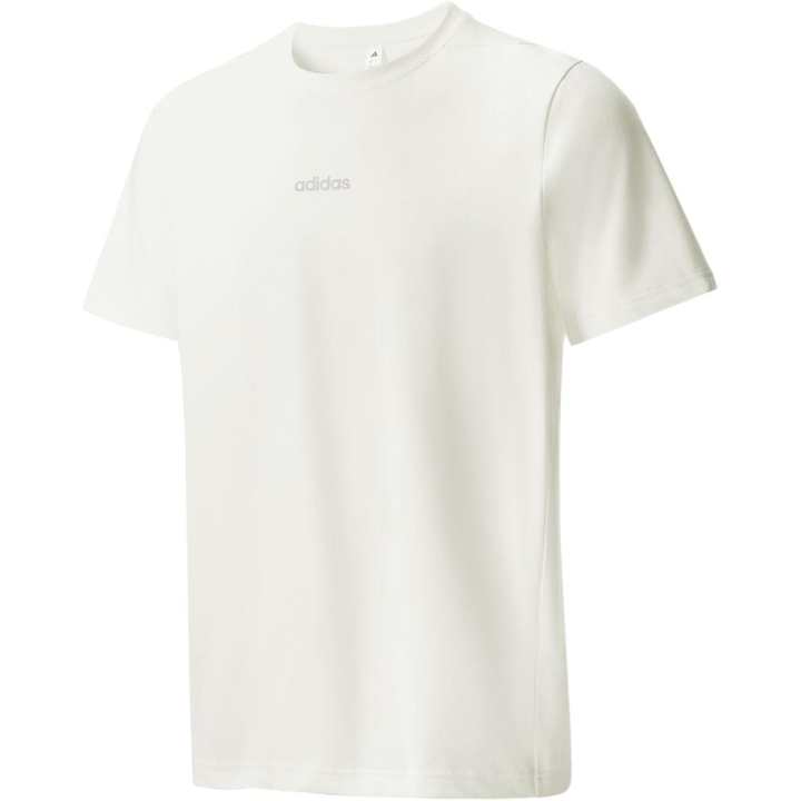Adidas Adidas T Shirts Men's Jade White Crew Neck Moderate Straight Fit