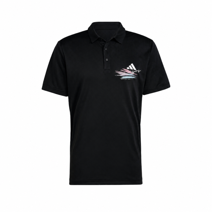 Adidas Adidas MUST HAVES Polo Shirts Men's Black Polo Collar Moderate Straight Fit