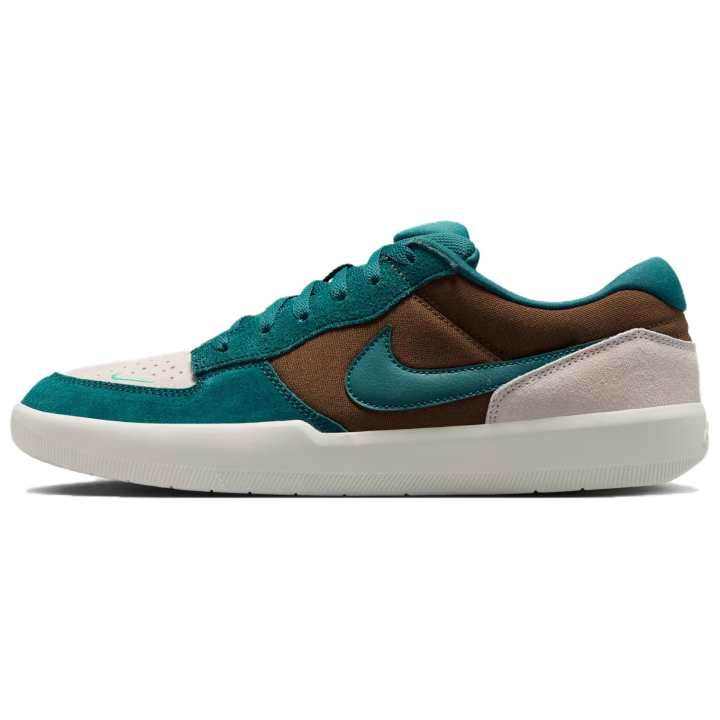 Nike Nike SB Force 58 Skateboard Shoes Men's Low Top Mosswood Brown/Light Orewood Brown/Sail White/Crystal Cave Blue Green