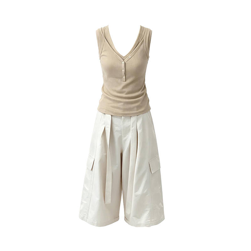 MARIE·COCO Casual Suits Women's V Neck Moderate