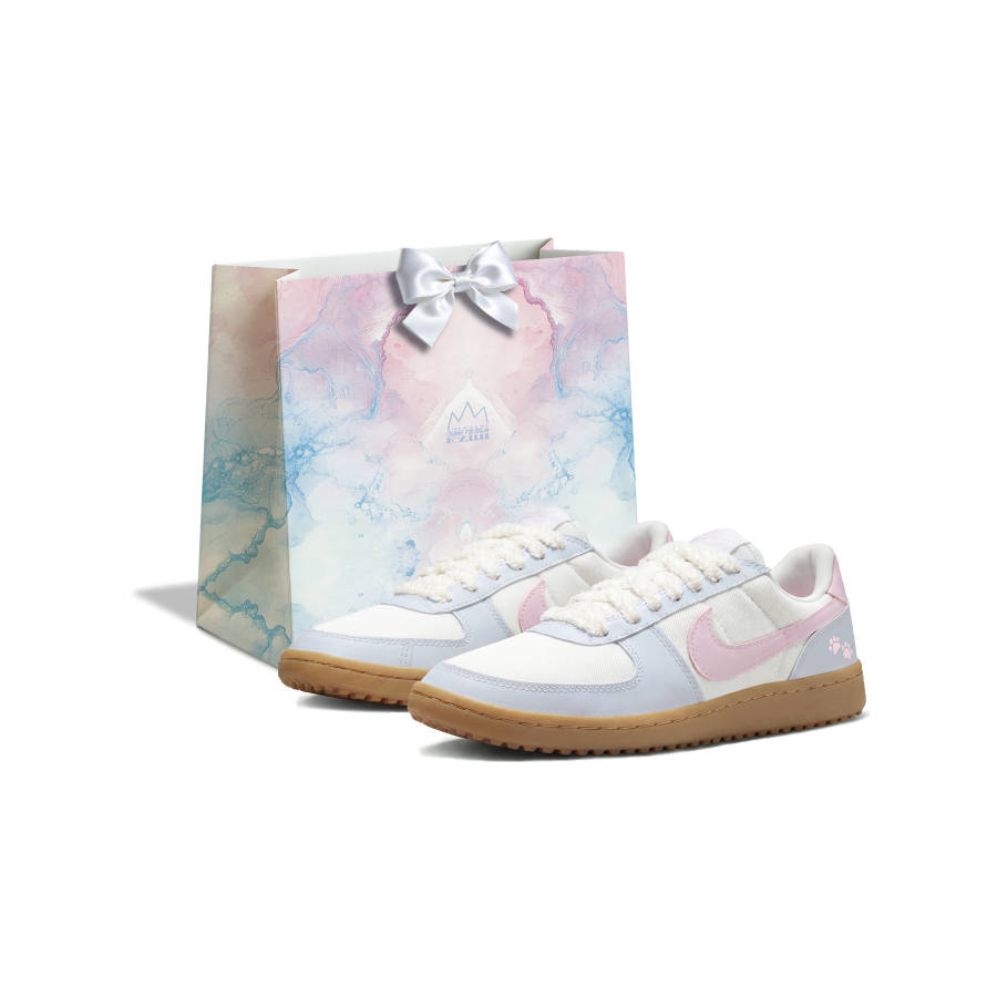 Nike Nike Field General '82 Skateboard Shoes Women's Low Top Blue Pink
