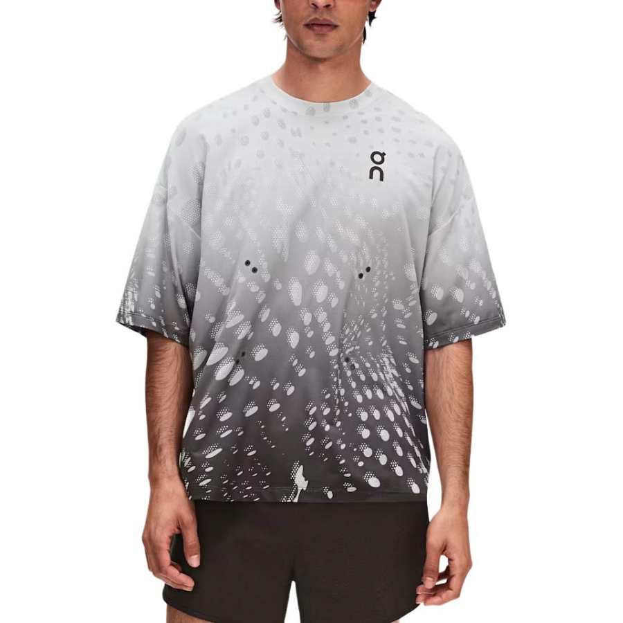 On On Performance Running T Shirts Men's Espresso Crew Neck Moderate
