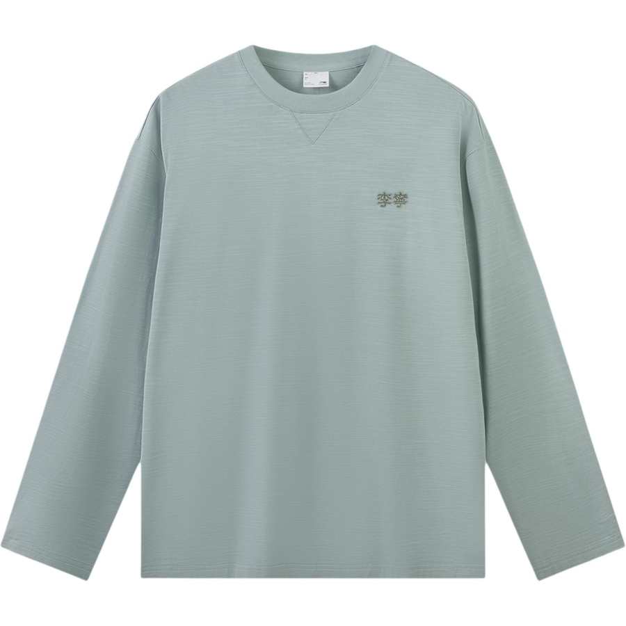 Li-Ning Li Ning Sports Life Collection T Shirts Unisex Floating Stone Gray Crew Neck Moderate Straight Fit