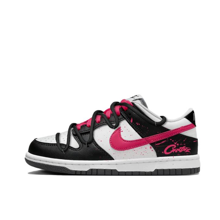 Nike Nike Dunk Skateboard Shoes Unisex Low Top Black/White/Pink