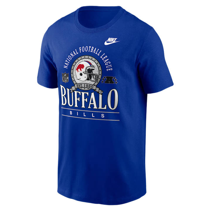 Nike Nike NFL T Shirts Men's Royal Crew Neck Moderate