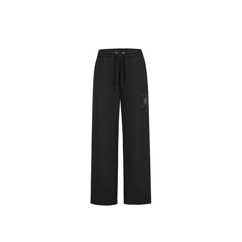 Moose Knuckles Casual Pants Men's Black Moderate Wide Leg Pants