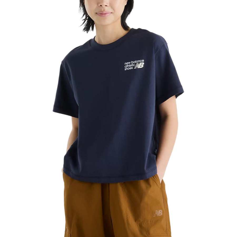 New Balance New Balance T Shirts Women's Dark Night Crew Neck Moderate