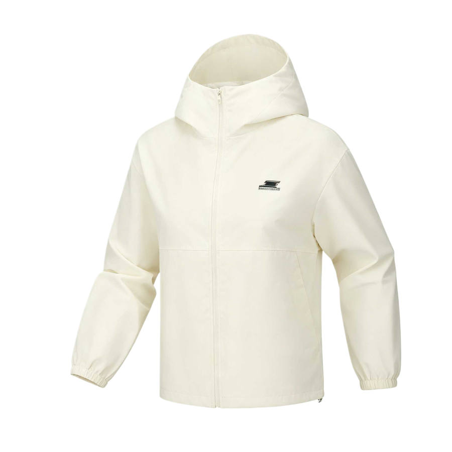 Skechers Jackets Women's Marshmallow White 0074 Hooded Non Detachable Moderate Straight Fit