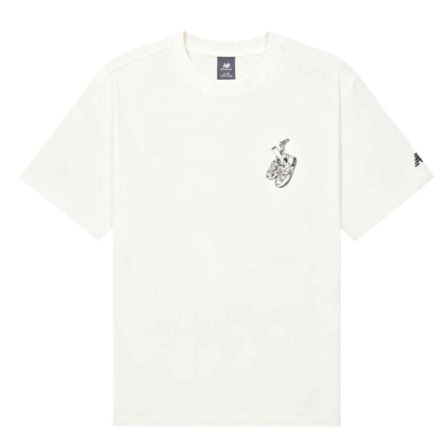 New Balance New Balance T Shirts Men's White Crew Neck Moderate
