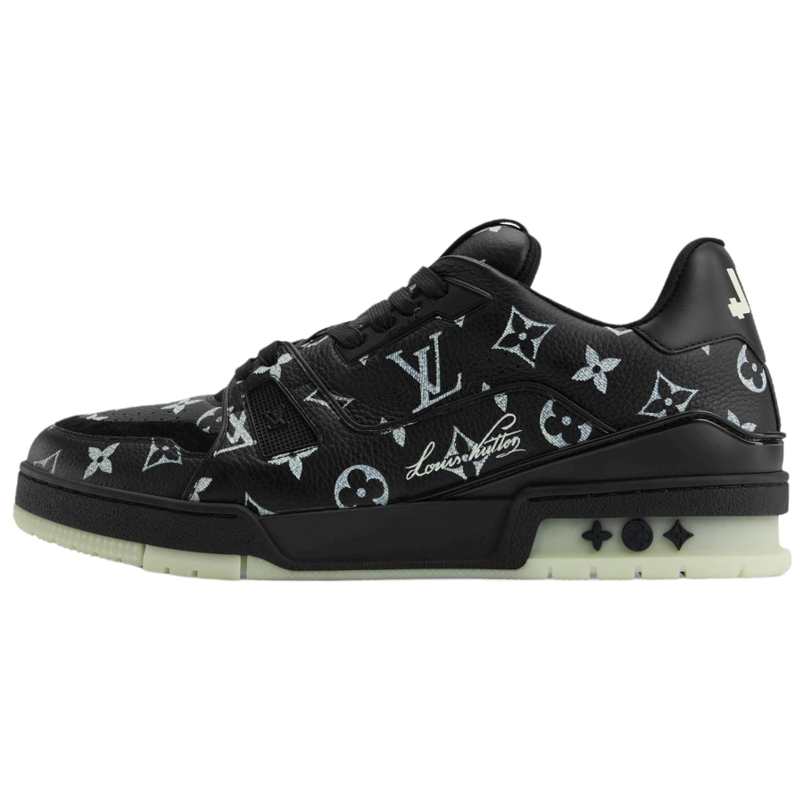 LOUIS VUITTON Trainer Skateboard Shoes Men's Low Top Black