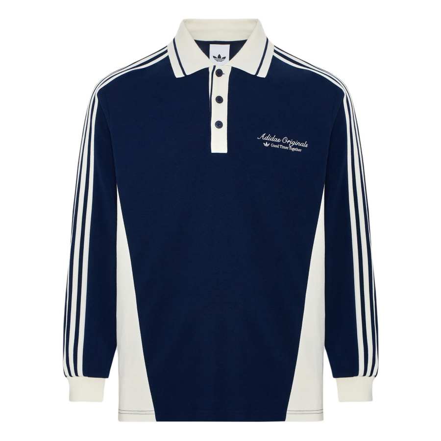 Adidas Originals Polo Shirts Men's Dark Indigo/Jade White Polo Collar Moderate