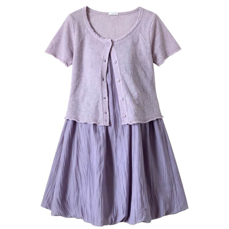CPAURA Two Piece Skirt Sets Women's Moderate Short Skirt