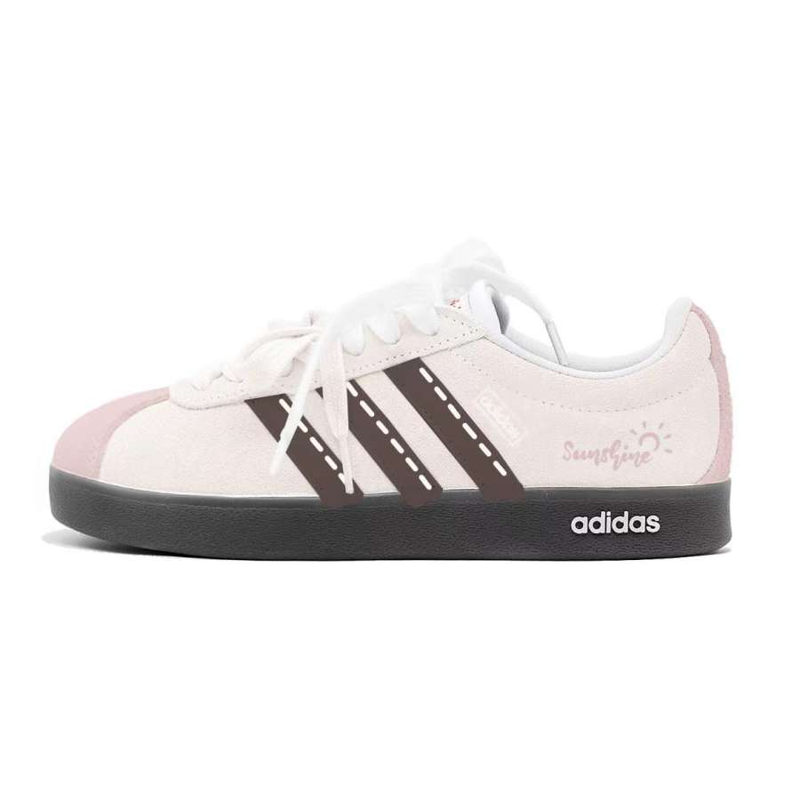 Adidas Adidas VL COURT 2.0 German Army Trainers Women's Low Top Beige/Pink
