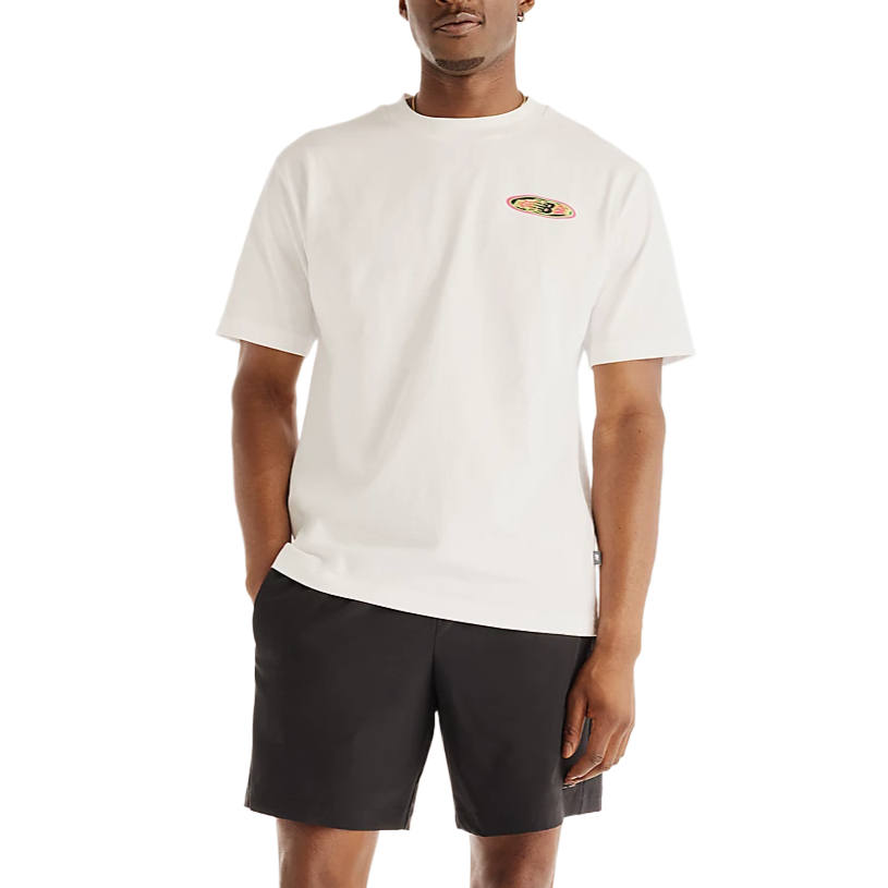 New Balance New Balance T Shirts Men's White Crew Neck Moderate