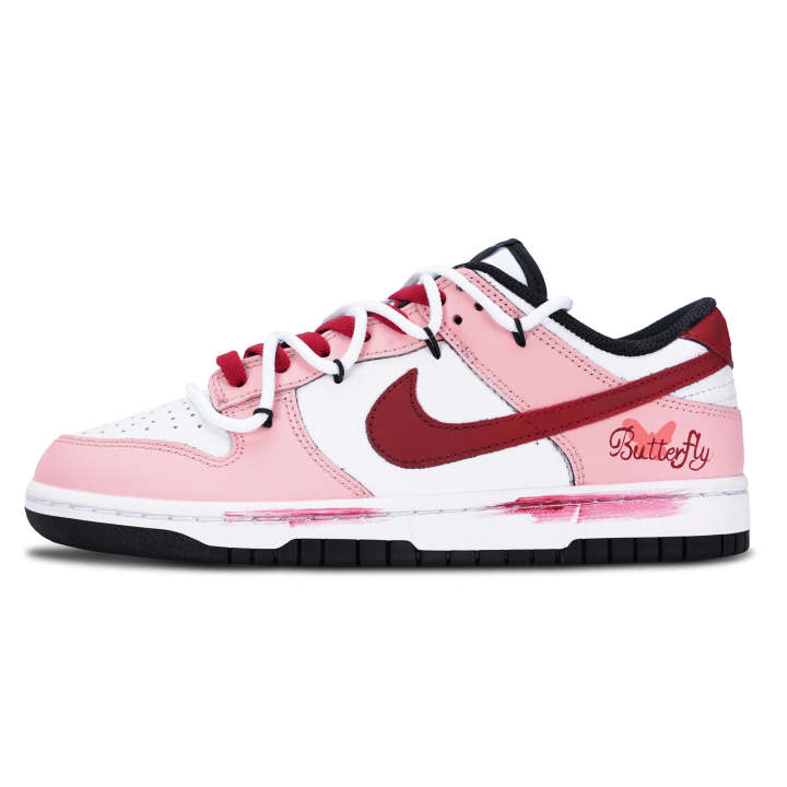 Nike Nike Dunk Skateboard Shoes Unisex Low Top Pink/Red/White