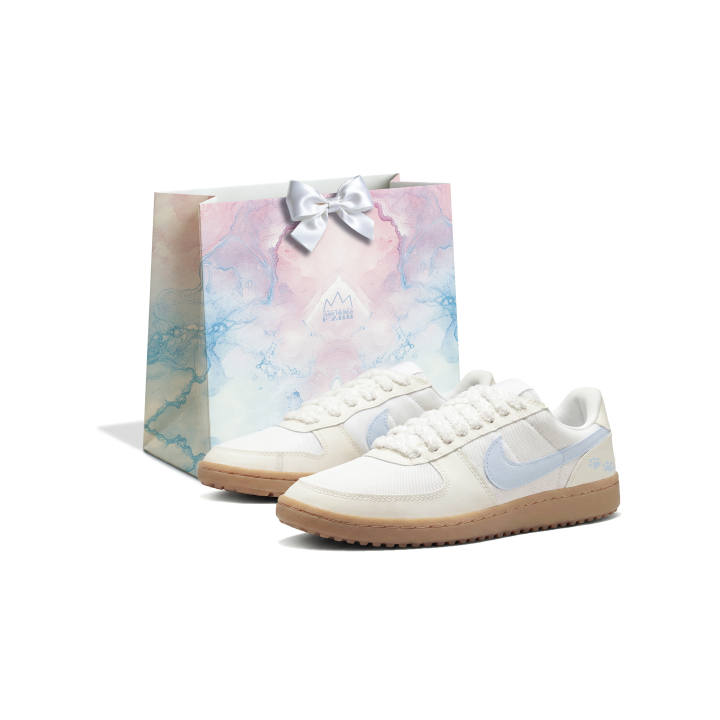 Nike Nike Field General '82 Skateboard Shoes Women's Low Top Beige Blue