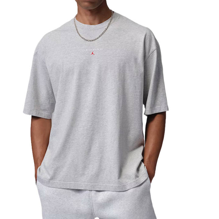 Jordan Jordan T Shirts Men's Gray Heather Crew Neck Moderate
