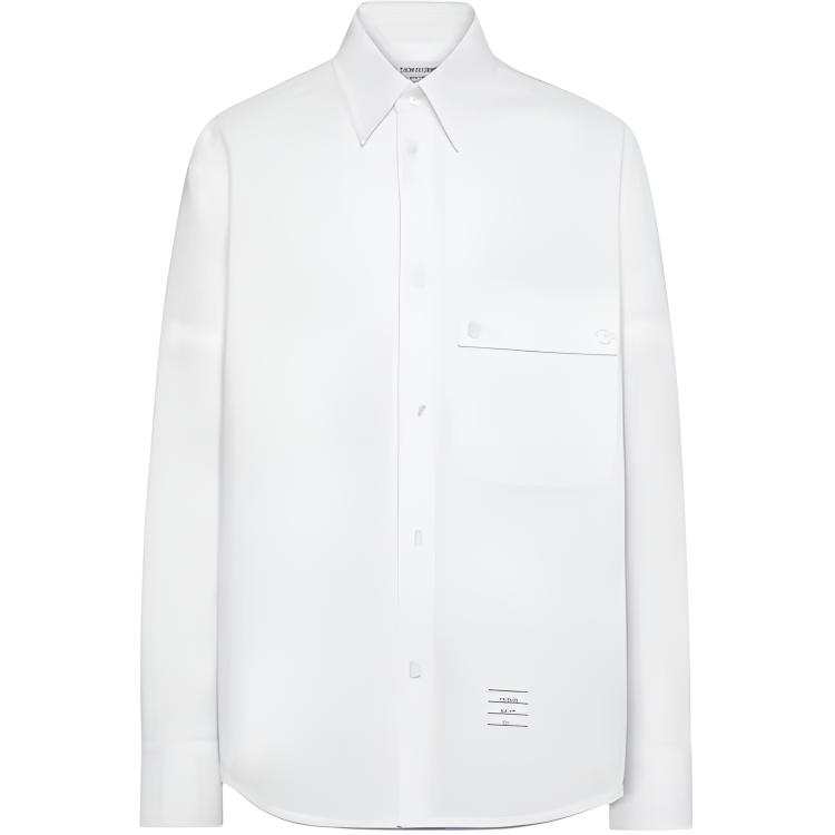 THOM BROWNE THOM BROWNE Shirts Men's White Lapel Moderate Other
