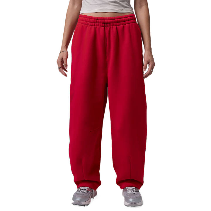 Jordan Jordan Brooklyn Knitted Sweatpants Women's Gym Red Moderate Wide Leg Pants