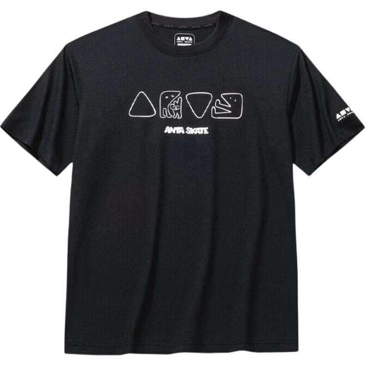 ANTA Life Collection T Shirts Unisex Black Crew Neck Moderate Straight Fit
