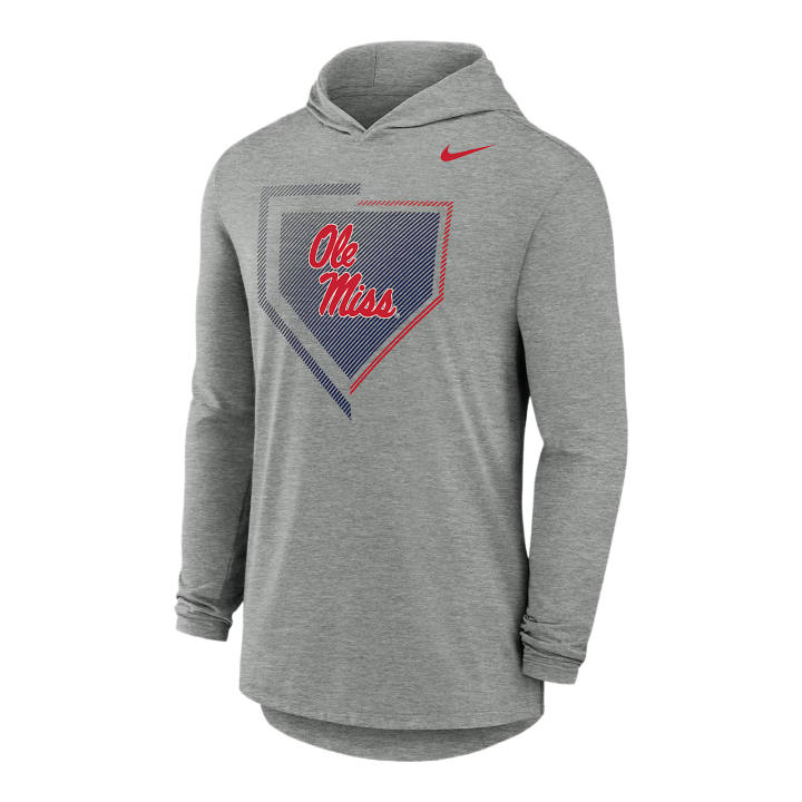 Nike Nike College T Shirts Men's Dark Gray Heather Hooded Non Detachable Moderate