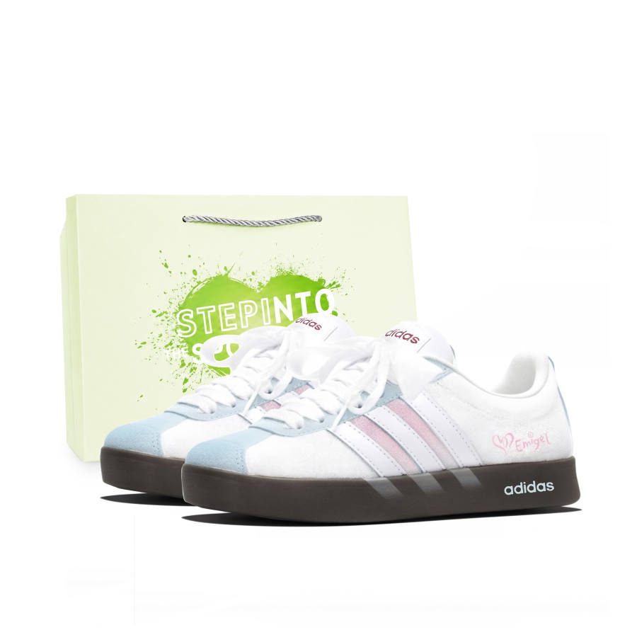 Adidas Adidas VL COURT 2.0 German Army Trainers Unisex Low Top Beige/Blue