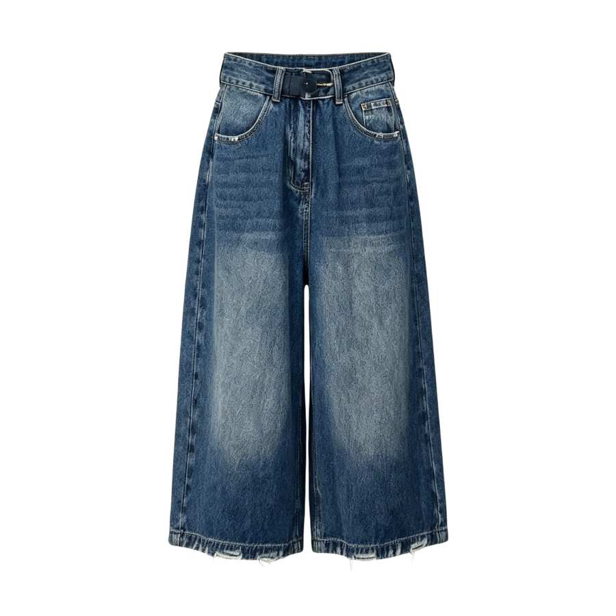 Sugarfunk Jeans Women's Dark Blue Moderate Wide Leg Pants