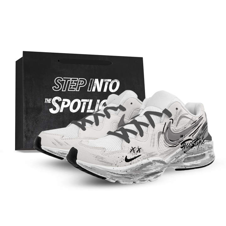 Nike Nike Air Max Fusion Running Shoes Men's Low Top White/Gray