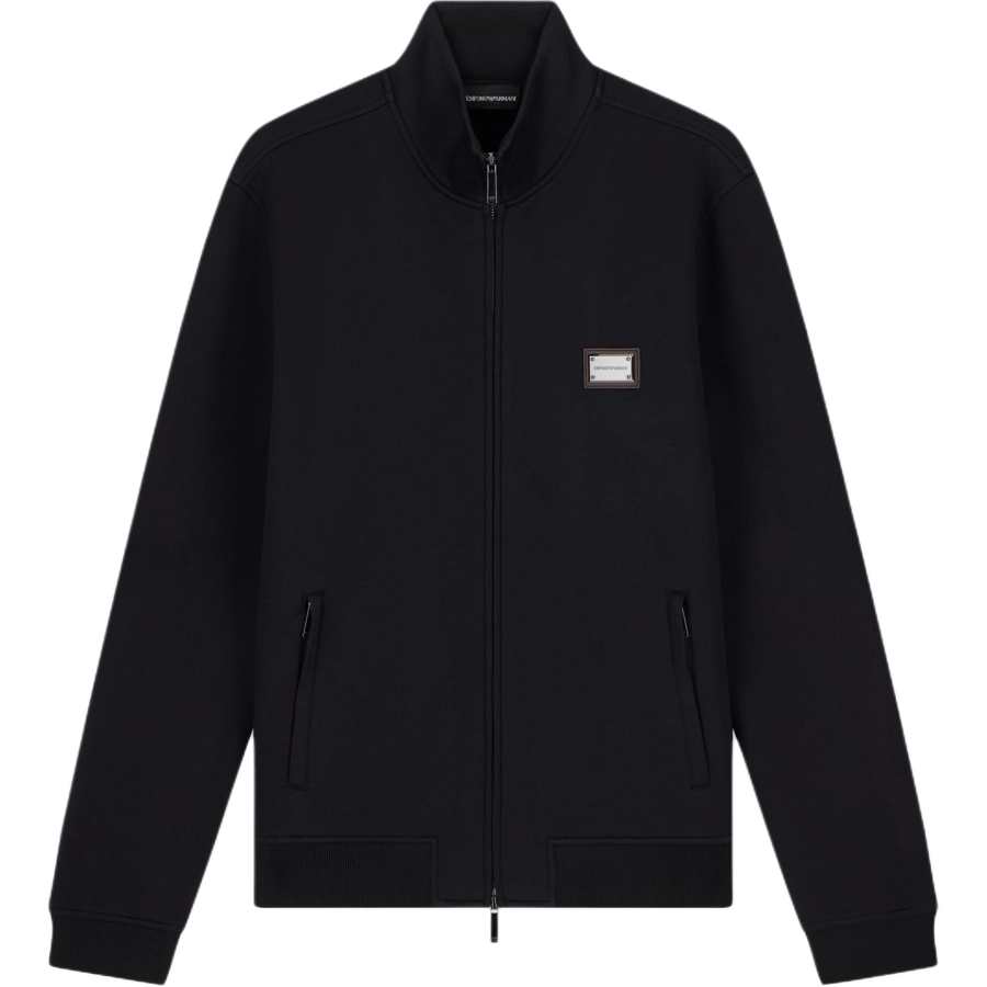 EMPORIO ARMANI Sweatshirts Men's Black Stand Collar Moderate Other