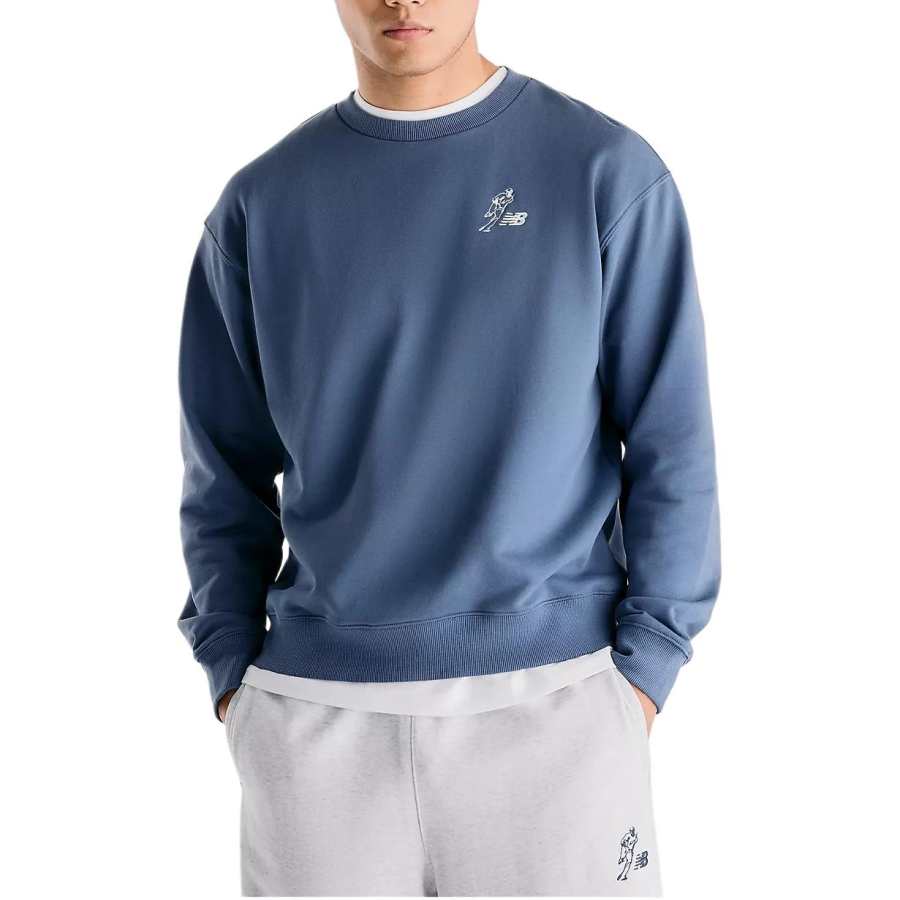 New Balance New Balance French Terry Sweatshirts Men's Vintage Indigo Crew Neck Moderate