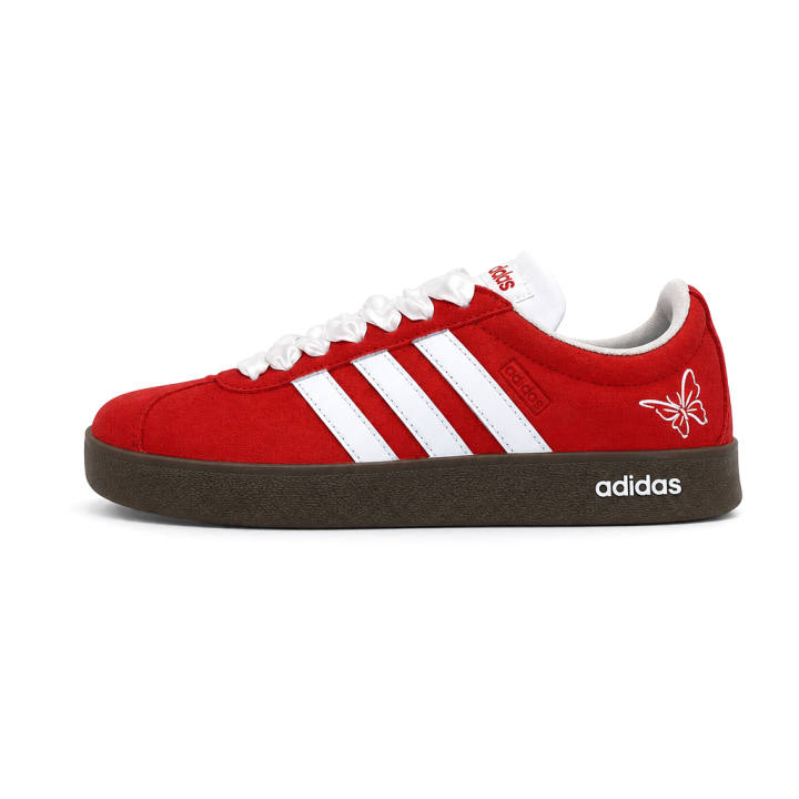 Adidas Adidas Vl Court Classic German Army Trainers Unisex Low Top Red