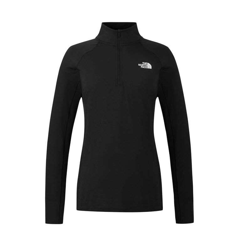 THE NORTH FACE T Shirts Women's JK3/Cosmic Black Stand Collar Thin