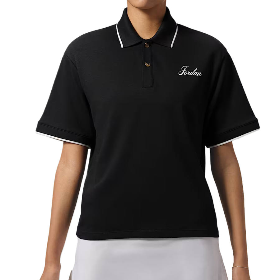 Jordan Jordan Sport Golf Clothing Women's Black/Sail White/Black Polo Collar Moderate