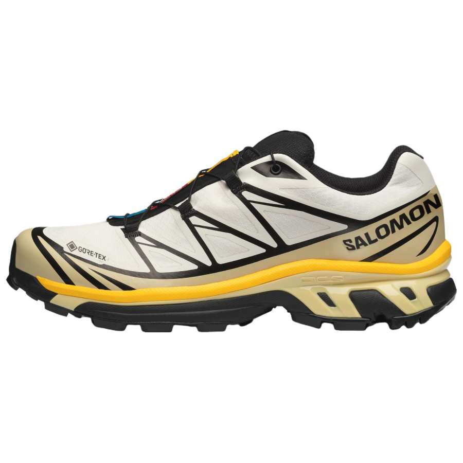 SALOMON XT 6 Trail Running Shoes Unisex Low Top Black White Yellow